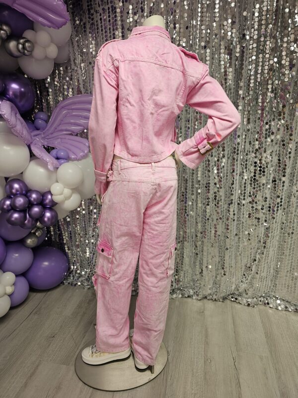 Marble Pink Denim Suit - Image 3