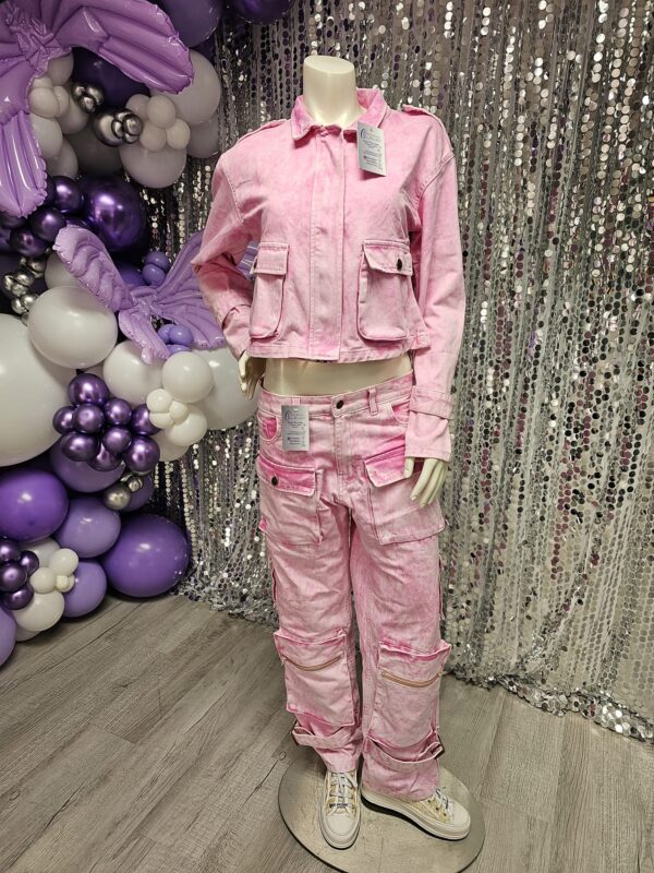 Marble Pink Denim Suit